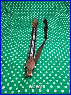 Browning Horsehair And Leather Rifle Sling With Swivels Hard To Find Horse Hair