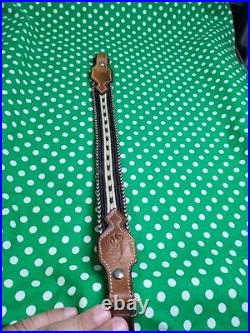 Browning Horsehair And Leather Rifle Sling With Swivels Hard To Find Horse Hair