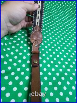 Browning Horsehair And Leather Rifle Sling With Swivels Hard To Find Horse Hair