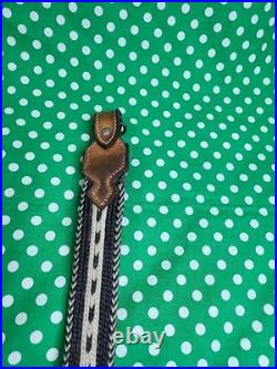 Browning Horsehair And Leather Rifle Sling With Swivels Hard To Find Horse Hair