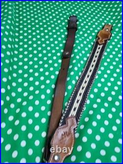 Browning Horsehair And Leather Rifle Sling With Swivels Hard To Find Horse Hair