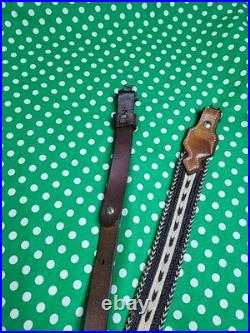 Browning Horsehair And Leather Rifle Sling With Swivels Hard To Find Horse Hair