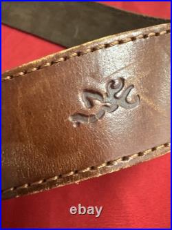 Browning Leather Sling with Buffalo Nickel Coins Rifle Shotgun 34.5 Long A962