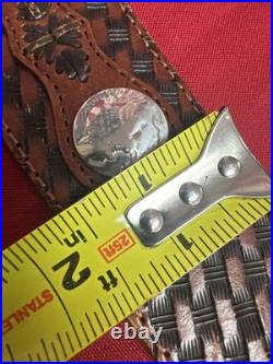 Browning Leather Sling with Buffalo Nickel Coins Rifle Shotgun 34.5 Long A962