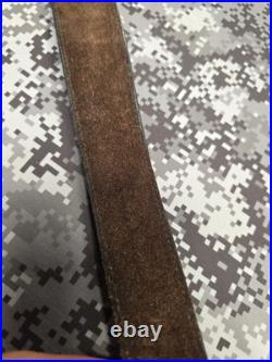 Browning Tooled Stitched Suede Backed Leather Rifle Sling With Swivels