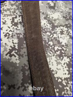 Browning Tooled Weave Stitched Suede Backed Leather Rifle Sling W Swivels