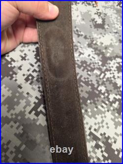 Browning Tooled Weave Stitched Suede Backed Leather Rifle Sling W Swivels