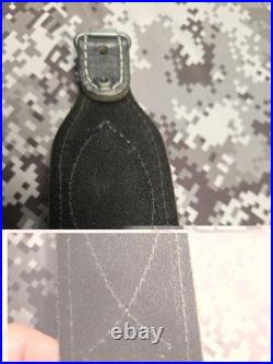 Browning White Stitched Design Black Leather Rifle Gun Sling With Swivels