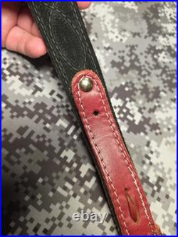 Browning White Stitched Design Suede Backed Leather Rifle Gun Sling W Swivels