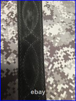 Browning White Stitched Design Suede Backed Leather Rifle Gun Sling W Swivels