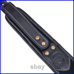 Buffalo Hide Leather Padded Rifle Gun Sling Handmade Stitched Hunting Belt Strap