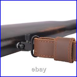 Buffalo Hide Leather Rifle Gun Sling Adjustable Shoulder Strap Fit for. 308.45-70
