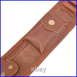 Buffalo Hide Leather Rifle Sling With Ammo Loops, Gun Straps For 308 30-06 45-70