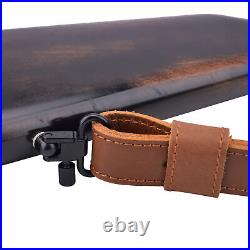 Buffalo Hide Leather Rifle Sling With Ammo Loops, Gun Straps For 308 30-06 45-70