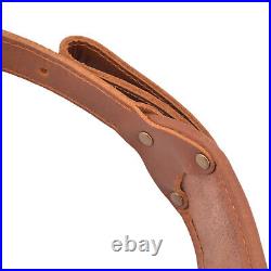 Buffalo Hide Leather Rifle Sling With Ammo Loops, Gun Straps For 308 30-06 45-70