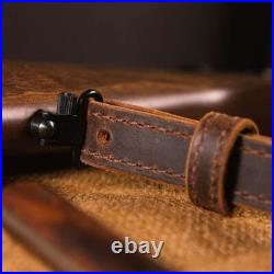Buffalo Leather Gun Sling Handmade Amish Craftsmanship, Adjustable 30 to 42
