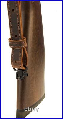 Buffalo Leather Gun Sling Handmade Amish Craftsmanship, Adjustable 30 to 42