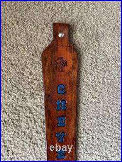 CHEYENNE Custom Leather Rifle Sling Hand Tooled And Made in the USA