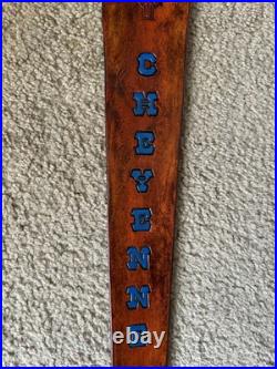 CHEYENNE Custom Leather Rifle Sling Hand Tooled And Made in the USA