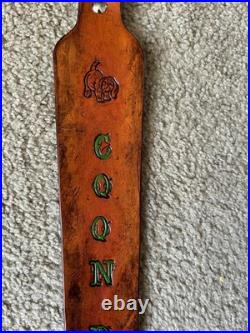 COON DOG? Custom Leather Rifle Sling Hand Tooled And Made in the USA