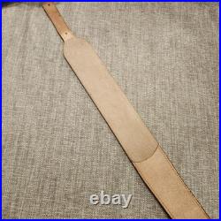 CR Leather 2 1/4 Wide Brown Rifle Sling Adustable length Made in USA