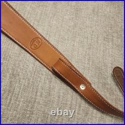 CR Leather Saddle Tan Rifle Sling Adustable length Made in USA