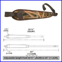 Camo Rifle Gun Sling with Matched Gun Buttstock Neoprene Shoulder Padded Strap