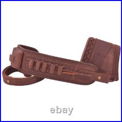 Canvas Leather Gun Butt Cover, Ammo Sling Strap for. 45-70.22LR 12GA. 357.30-30
