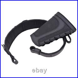 Canvas Leather Rifle Ammo Buttstock with Carry Sling Hunting for. 308.22mag. 30/30