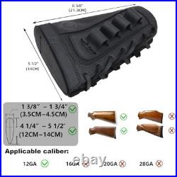 Canvas Leather Rifle Buttstock Cover with Gun Sling & Shell Holder for Dogs