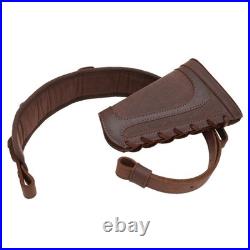 Canvas Leather Rifle Buttstock Cover with Gun Sling & Shell Holder for Dogs