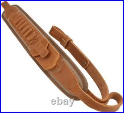 Canvas Leather Rifle Shell Holder Sling for 30-30.30-06.45-70.308cal 12GA