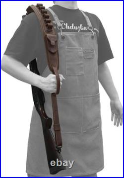 Canvas Leather Rifle Shell Holder Sling for 30-30.30-06.45-70.308cal 12GA