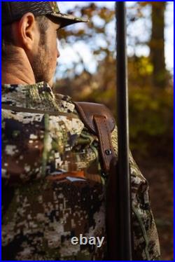 Classic Buffalo Leather Rifle Sling Secure Carry with Stylish Accent Stitching