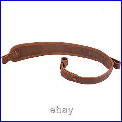 Classic Cowhide Leather Rifle Sling Soft Gun Strap Padded USA Quick Delivery