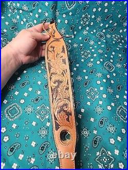 Cobra Bianchi Cobra Grande #74 Stitched Tooled Sheep Backed Leather Rifle Sling