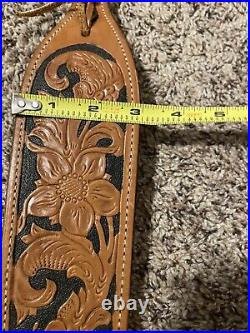 Cobra Bianchi Cobra Grande #74 Stitched Tooled Sheep Backed Leather Rifle Sling