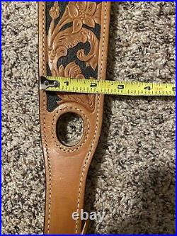 Cobra Bianchi Cobra Grande #74 Stitched Tooled Sheep Backed Leather Rifle Sling