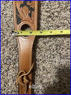 Cobra Bianchi Cobra Grande #74 Stitched Tooled Sheep Backed Leather Rifle Sling