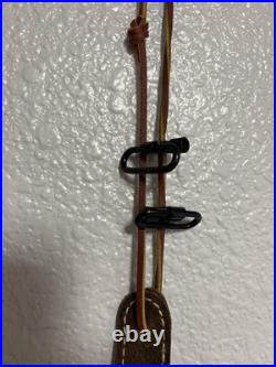 Cobra Head Style 42in Rifle Shotgun Sling With Alligator Inlay Burgundy Color