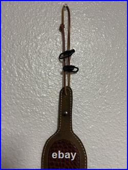 Cobra Head Style 42in Rifle Shotgun Sling With Alligator Inlay Burgundy Color