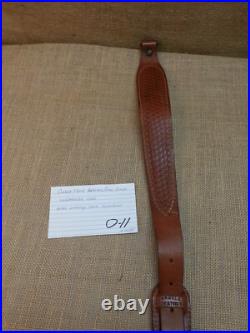 Cobra Style Sheep Wool and Basketweave Embossed Leather Rifle Sling