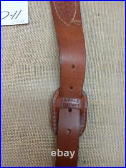 Cobra Style Sheep Wool and Basketweave Embossed Leather Rifle Sling