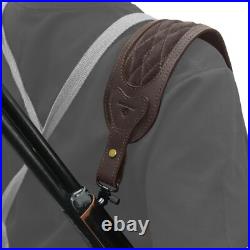 Coffee Leather Rifle Carry Sling with Non-slip Cheek Rest Cover Hunting Set