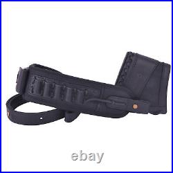 Combo of Leather Rifle Buttstock Recoil Pad with Gun Sling Strap. 308.357.22mag