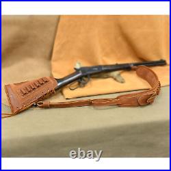 Combo of Leather Rifle Cheek Rest with Ammo Holder Sling for. 30-06.22 12GA. 30-30