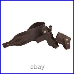 Combo of Leather Rifle No Drill Harnessed Buttstock, Sling Ring, Shoulder Belt