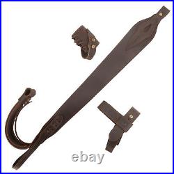 Combo of Leather Rifle No Drill Harnessed Buttstock, Sling Ring, Shoulder Belt