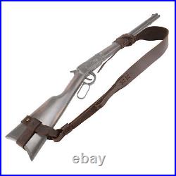 Combo of Leather Rifle No Drill Harnessed Buttstock, Sling Ring, Shoulder Belt