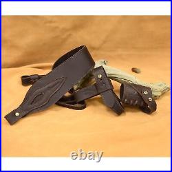 Combo of Leather Rifle No Drill Harnessed Buttstock, Sling Ring, Shoulder Belt